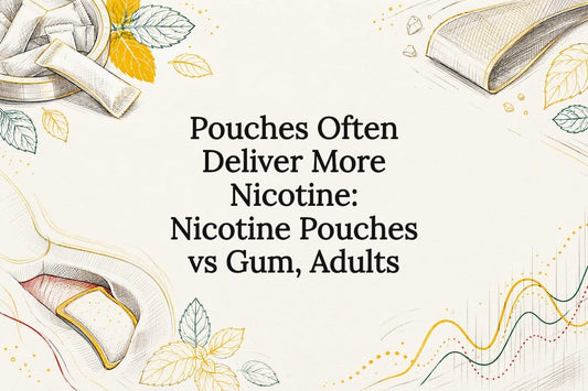 Nicotine gum and pouch comparison title card