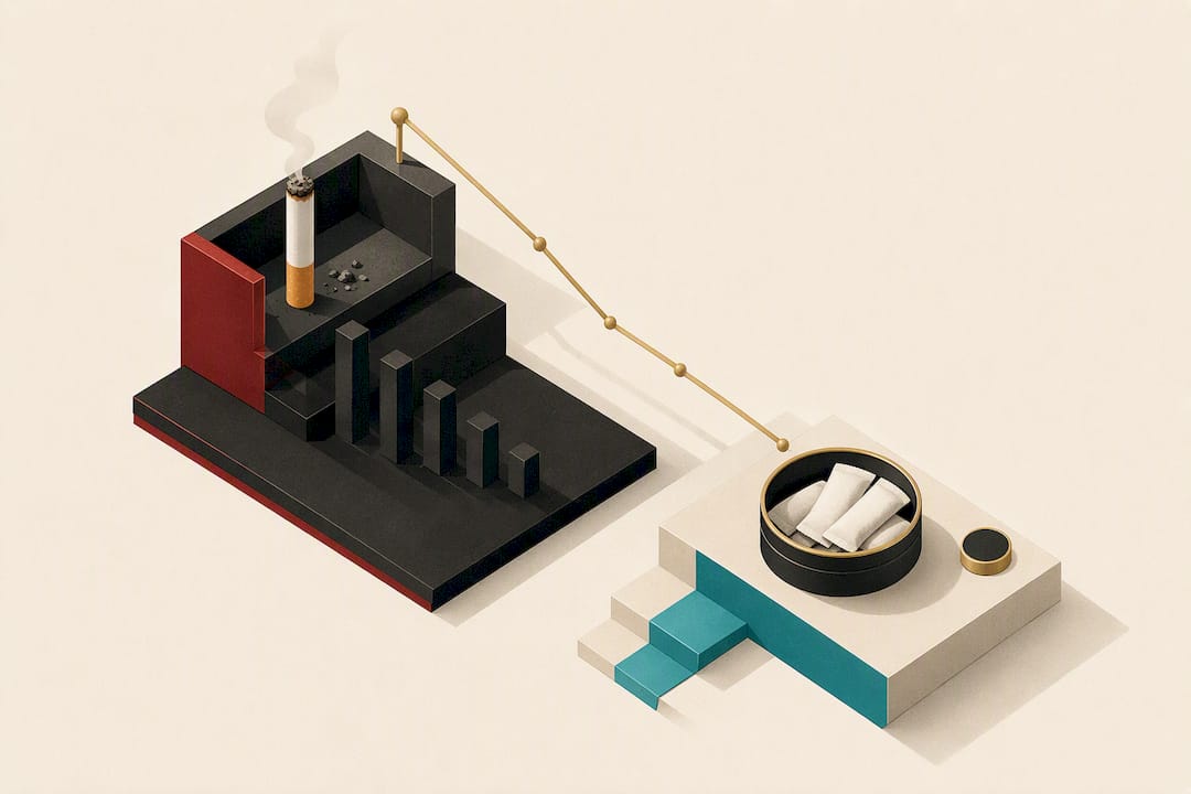 Abstract illustration of changing nicotine pathways